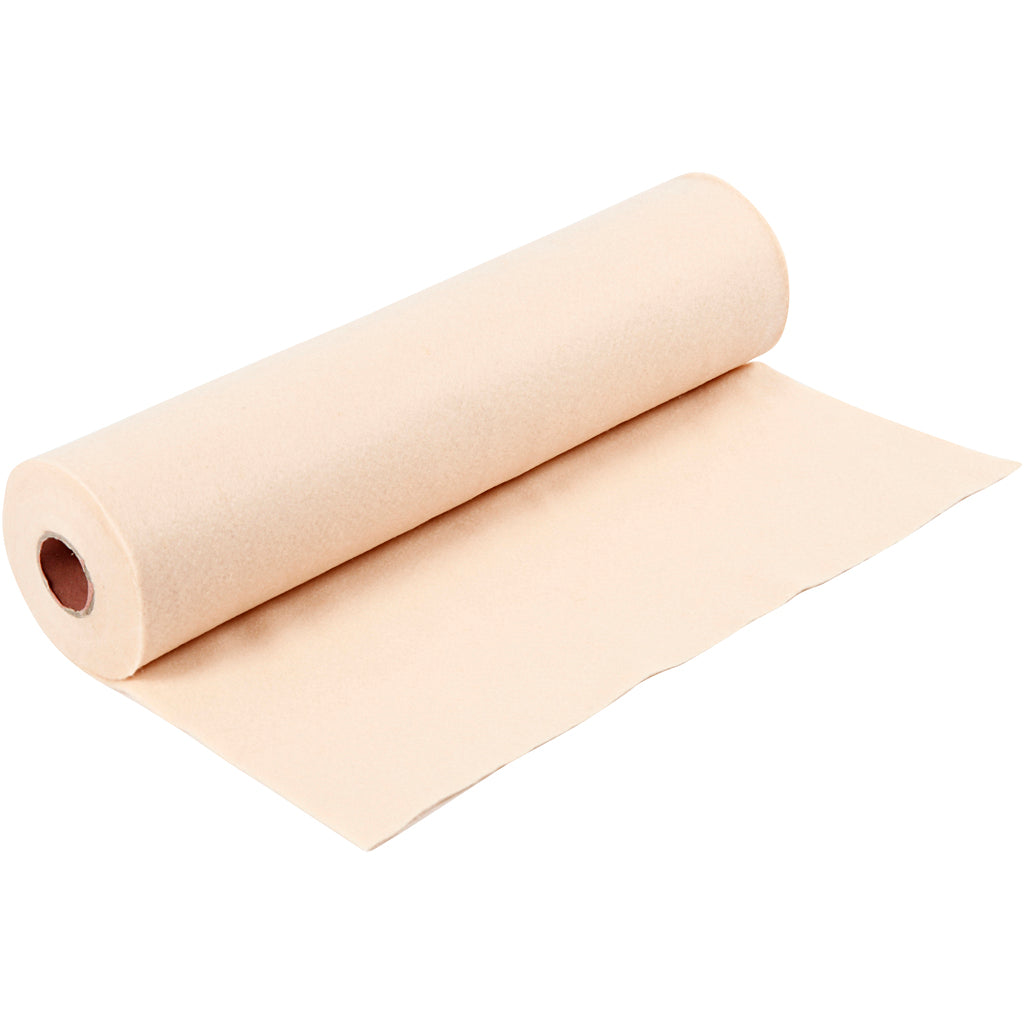 Feutre de loisir Creativ company, l: 45 cm, épaisseur 1,5-2 mm, 180-200 g, beige clair, 5 m 1 rouleau