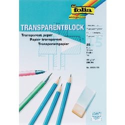 Bloc de papier calque folia a4 80 g/m² 25 feuilles