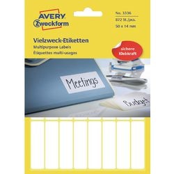 Etiquettes universelles avery zweckform 3336 50x14mm blanc