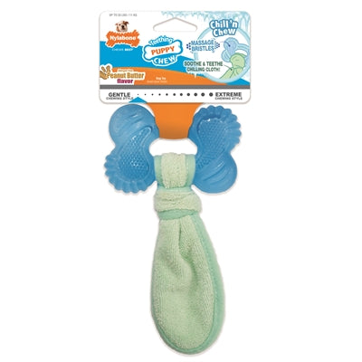 Os de congélation de chiot en nylabone avec saveur d'arachide en tissu de lavage