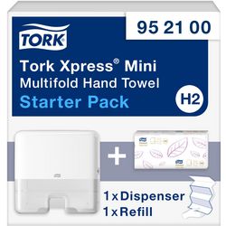 Distributeur de serviettes Tork 952100 plastique blanc