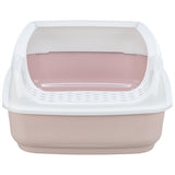 Trixie Cat Box Delio avec bord imprimé rose clair blanc - afbeelding 2
