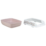 Trixie Cat Box Delio avec bord imprimé rose clair blanc - afbeelding 4