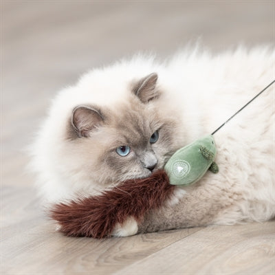 Trixie Cat Rod Mouse Plastic Plux