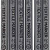 Marqueurs textiles Creativ company, largeur de trait 2,3 + 3,6 mm, couleurs pastel, 6 pièces 1 boîte