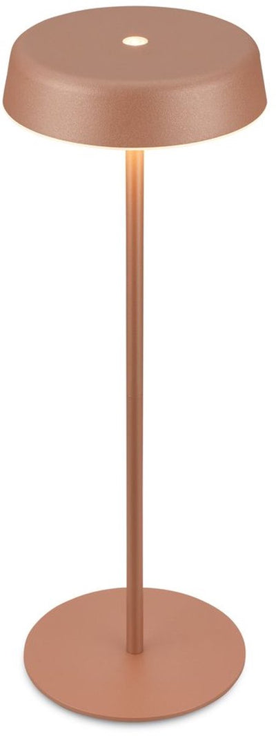Briloner pala – lampe de table rechargeable – dimmable – sans fil – ip44 – lumière blanc chaud – couleur café – ø13 x 36,5 cm