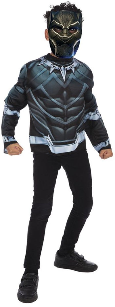 Déguisement haut et masque panthère noire Marvel enfant