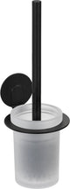 Wenko turbo-loc porte-brosse de toilette bivio aluminium noir mat - brosse de toilette avec support - brosse de toilette avec support - autocollante - sans perçage