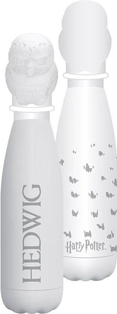 Half Moon Bay Harry Potter - Hedwige - Gourde en métal avec couvercle 3D - Blanc - 500 ml