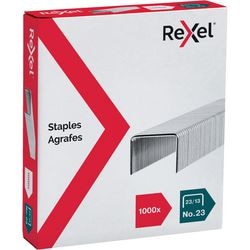 Agrafes rexel argent 23 13 acier 1 000 pièces 90 feuilles