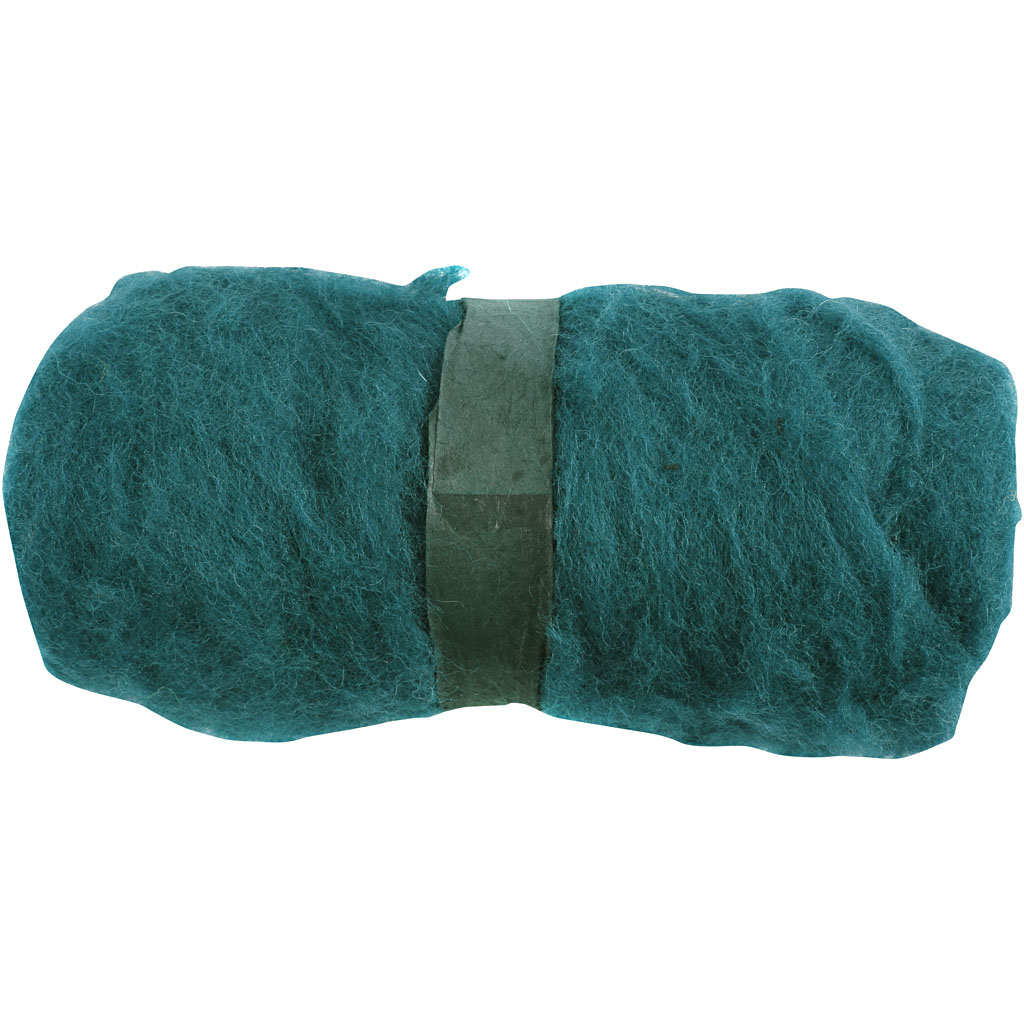 Laine cardée Creativ company, verte, 100 gr 1 pelote