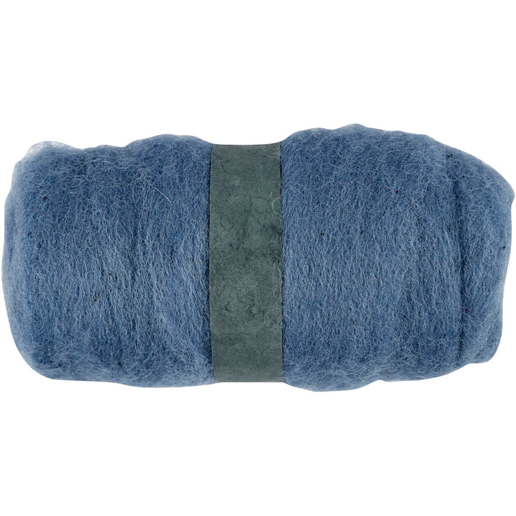 Laine cardée Creativ company, bleu ciel, 100 gr 1 pelote