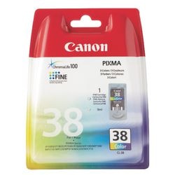 Cartouche d'encre canon cl-38 cl cyan, magenta, jaune