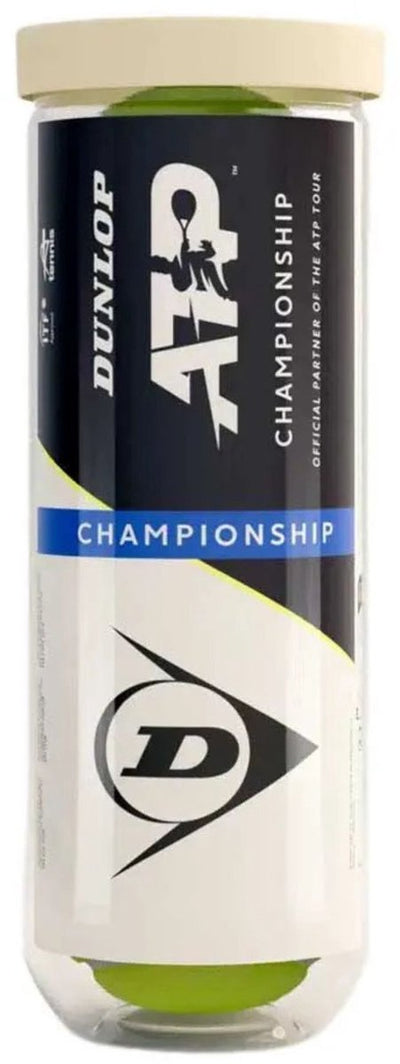 Dunlop Tennisball ATP Championnat Rubber en caoutchouc Yellow 3 pièces