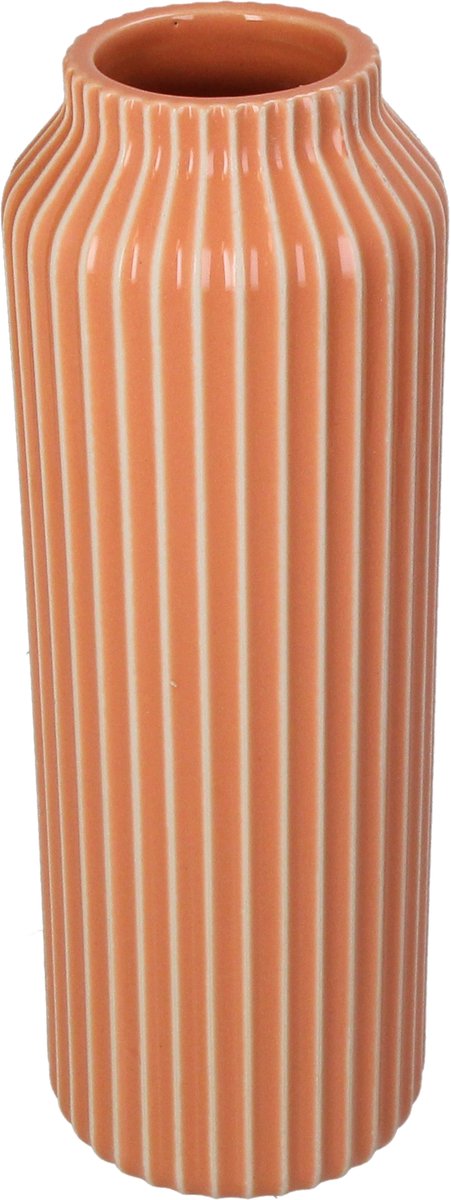 Vase collection HD grès orange 9,5x9,5x26cm
