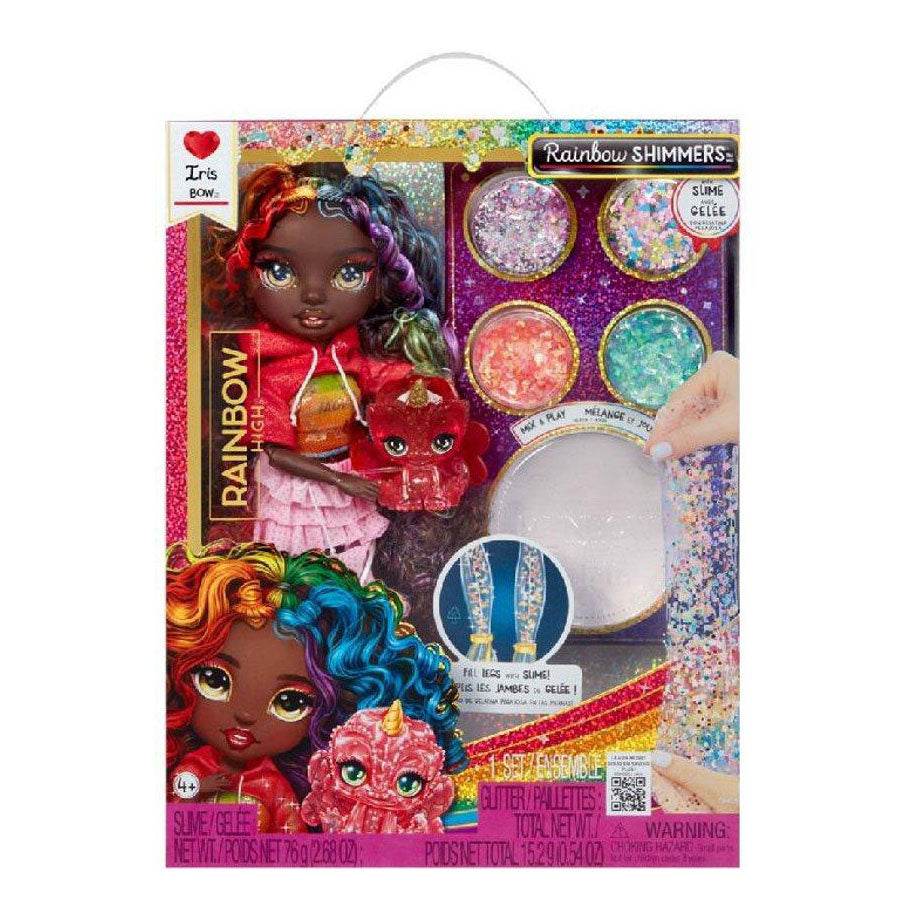 Poupée mannequin arc-en-ciel scintillante avec slime - iris (couleur arc-en-ciel)