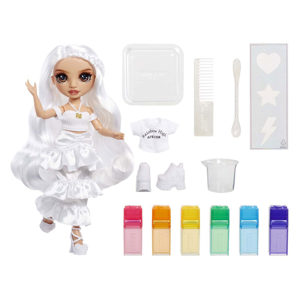 MGA Entertainment Rainbow High Watercolor Créer des yeux bruns modépops
