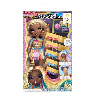 MGA Entertainment Rainbow High Fashion Doll with Hair Chalk - Meline Gold