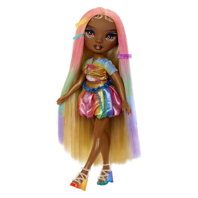 MGA Entertainment Rainbow High Fashion Doll with Hair Chalk - Meline Gold