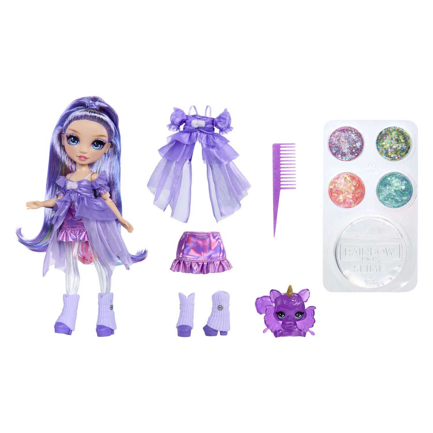 Rainbow High Rainbow Shimmers avec Slim Fashion Doll Violet (Purple)