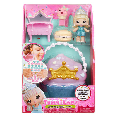 Coffret de jeu trousse de beauté et poupée de brillant à lèvres - cupcake