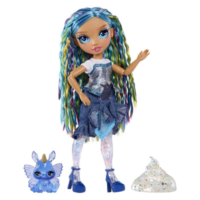 Mga Entertainment Rainbow High Rainbow Shimmers avec poupée slime Skyler (bleu)