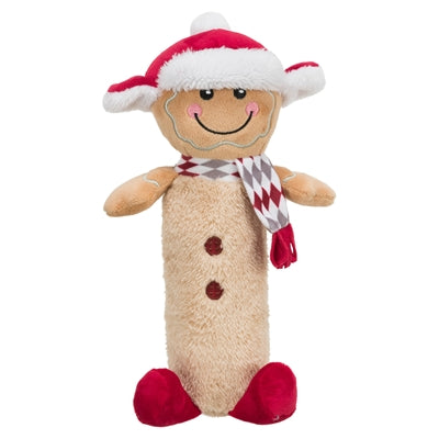 Trixie Noël Gingerkoekman avec une bouteille de peluche