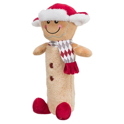 Trixie Noël Gingerkoekman avec une bouteille de peluche