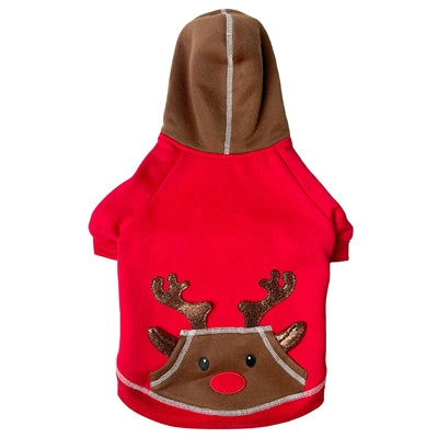 Pull de chiens de chien heureux REDEER ROUGE