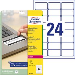 Etiquettes antifraude avery l6146-20 adhésif permanent 480 pièces