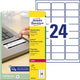 Etiquettes antifraude avery l6146-20 adhésif permanent 480 pièces