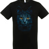 T-shirt noir chat noir