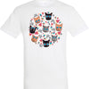 T-shirt Bonjour les chats d'été blancs