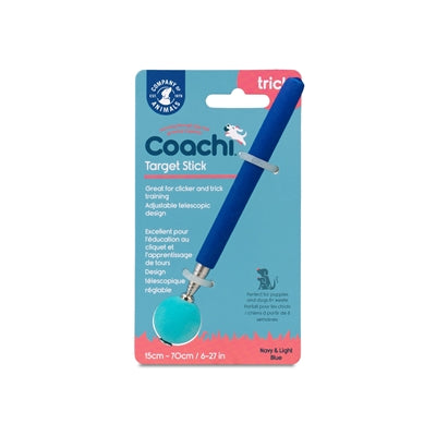 La compagnie des animaux Company of Animals coachi cible bâton pointant le bâton bleu