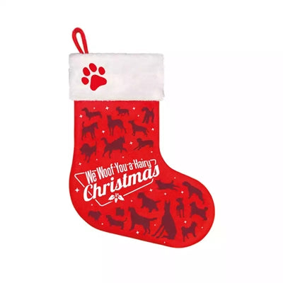 Abondance de cadeaux Bas de Noël poilu Noël rouge
