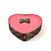 La boulangerie qui aboie le yogourt de boulangerie qui aboie le gâteau pownty coeur rose avec bougie