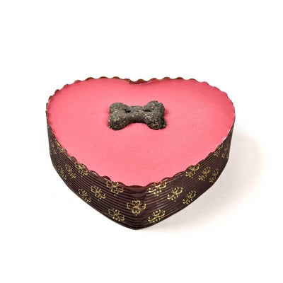 La boulangerie qui aboie le yogourt de boulangerie qui aboie le gâteau pownty coeur rose avec bougie