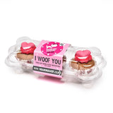 The Barking Bakery The Barking Bakery I woof you Valentine Mini Iced woofins trio assorti - afbeelding 3
