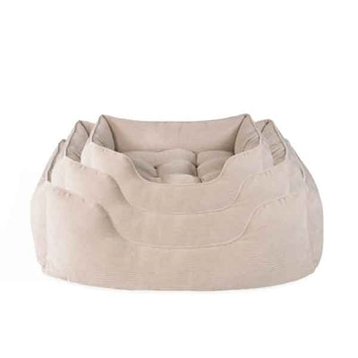 Rosewood Rosewood Dog Basket Cord Ribstof Beige