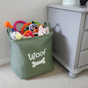 Panier de jouets en toile à palissandre Woof Forest Green