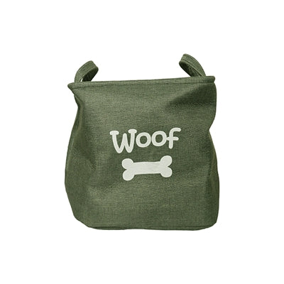 Panier de jouets en toile à palissandre Woof Forest Green