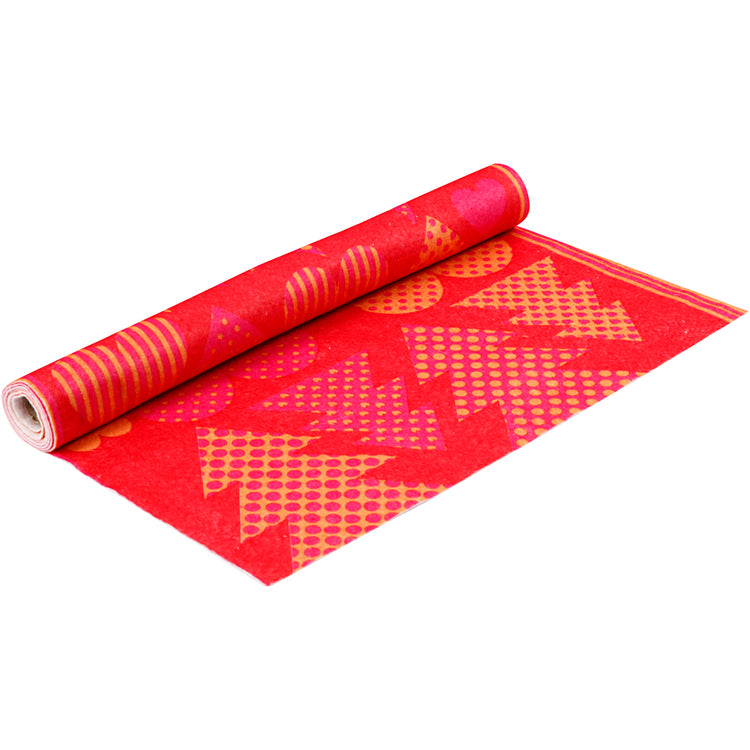 Creativ company feutre à motifs, l: 45 cm, épaisseur 1,5 mm, 180-200 g, orange, rouge, 1 m 1 rouleau