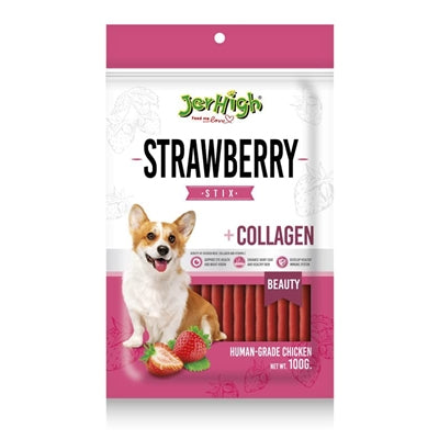 Jerhigh Jerhigh Strawberry collet avec du poulet et du collagène