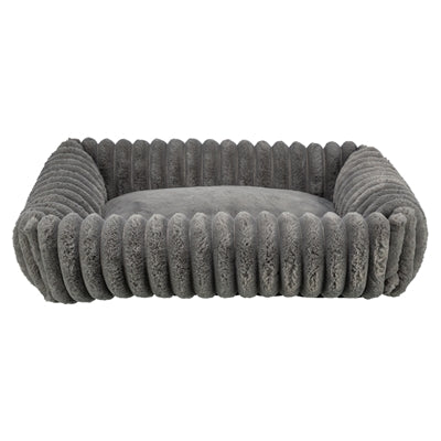 Trixie Dog Basket Lonni Rib Velvet Angular Grey