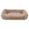 Trixie Dog Basket Lonni Rib Velvet Angular Light Brown