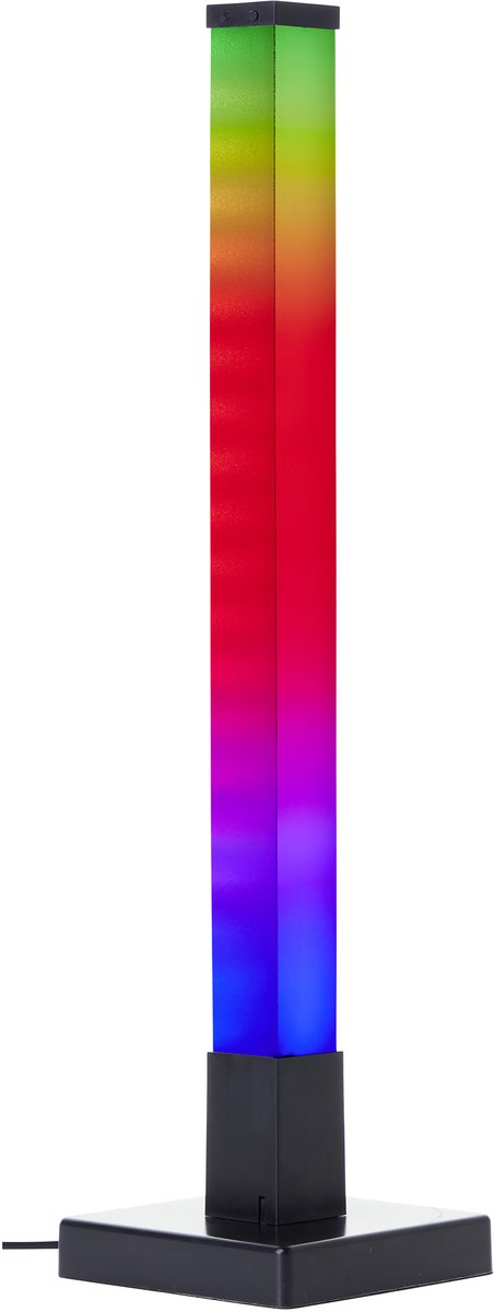 Brilliant neele - lampe de table - 50 cm - led 3w - rgb - dimmable - capteur de musique - télécommande - noir