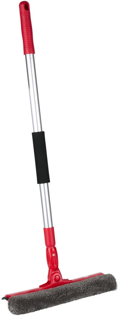 Dirt devil lave vitre extensible 2 en 1 - lave vitre avec éponge microfibre et essuie-glace - lave vitre télescopique 68 à 116 cm