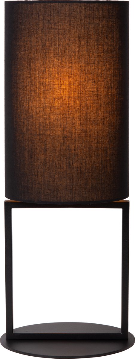 Lucide herman - lampe de table - ø 20 cm - 1xe27 - noir - japandi