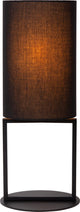 Lucide herman - lampe de table - ø 20 cm - 1xe27 - noir - japandi