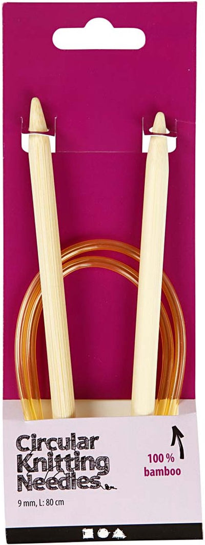 Aiguilles à tricoter rondes Creativ company, L: 80 cm, taille 9 mm, 1 pièce